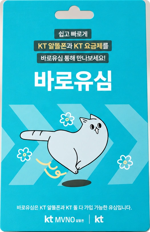 KT 바로유심 실물 패키지