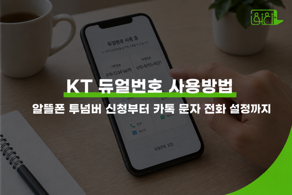 KT 듀얼번호 사용방법 — 앤텔레콤 K망 투넘버 신청 및 전화 사용법 안내