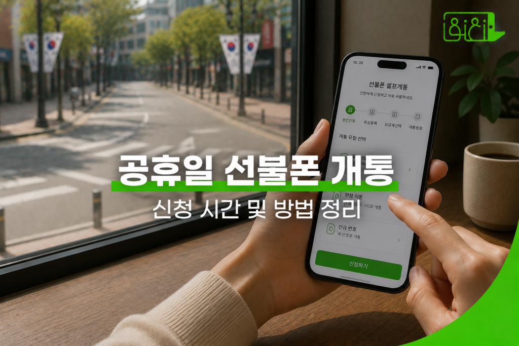 공휴일 선불폰 개통 방법 — 편의점 유심 구매와 앤텔레콤 멤버십 앱 셀프개통 안내