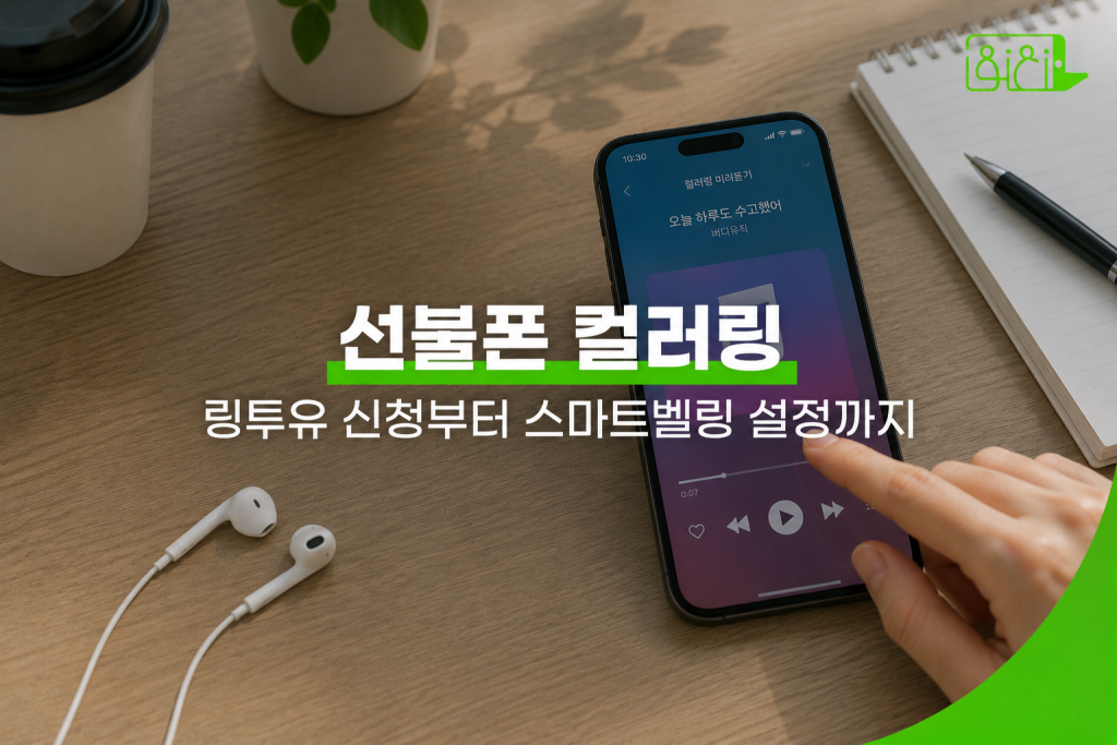 선불폰 컬러링 설정 방법 — K망 링투유 신청 및 스마트벨링 앱 곡 설정 안내