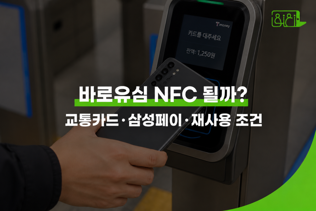바로유심 NFC 교통카드 삼성페이 재사용 조건 정리
