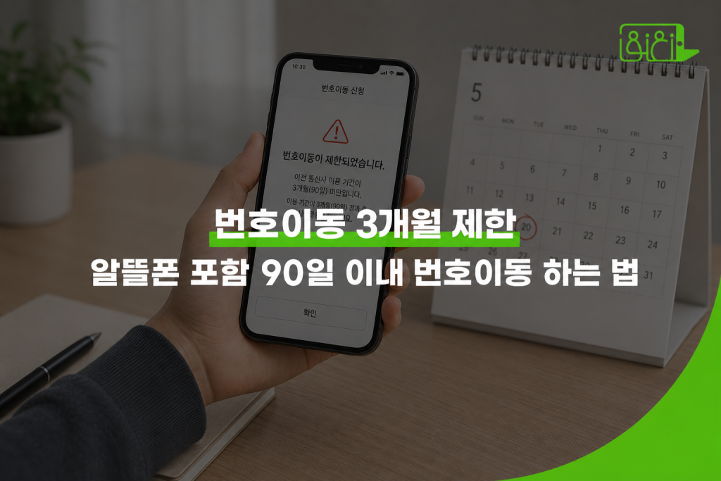 알뜰폰 번호이동 3개월 제한 기산일 계산 및 해제 방법 안내

