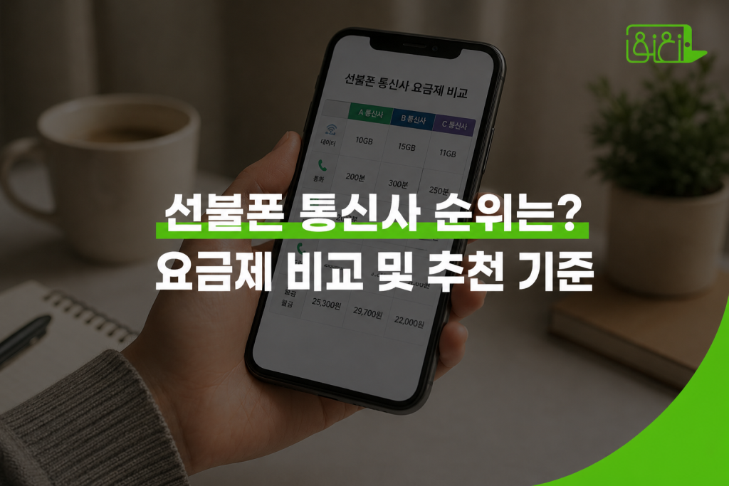 선불폰 통신사 순위는 요금제 비교 및 추천 기준