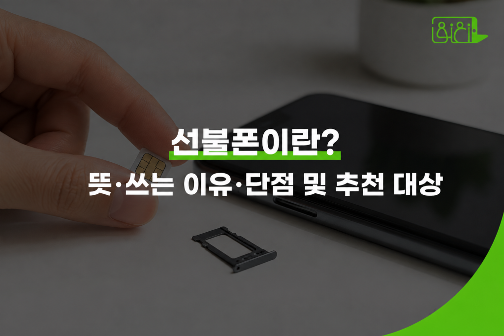 선불폰이란 쓰는 이유 단점 정리